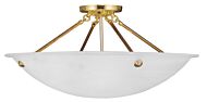 Oasis 4-Light Ceiling Mount in Polished Brass