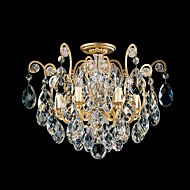 Schonbek Renaissance 6 Light Ceiling Light in Heirloom Gold with Clear Heritage Crystals