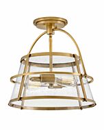 Hinkley Tournon 2-Light Semi-Flush Ceiling Light In Heritage Brass