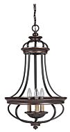 Craftmade Stafford 3 Light 16 Inch Foyer Light in Aged Bronze with Textured Black