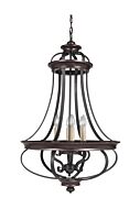 Craftmade Stafford 6 Light 23 Inch Foyer Light in Aged Bronze with Textured Black