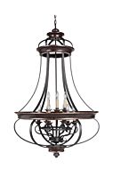 Craftmade Stafford 9 Light 31 Inch Foyer Light in Aged Bronze with Textured Black