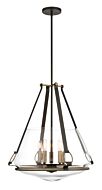 Minka Lavery Eden Valley 5 Light Ceiling Light in Smoked Iron with Aged Gold