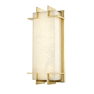 Hudson Valley Delmar 15 Inch Wall Sconce in Aged Brass