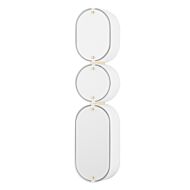Opal 3-Light Wall Sconce in Soft White with Vintage Brass