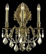 Monarch 3-Light Wall Sconce in French Gold