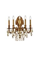 Monarch 5-Light Wall Sconce in French Gold