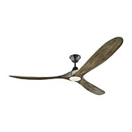 Monte Carlo Maverick Max LED 70 Inch Indoor Ceiling Fan in Aged Pewter