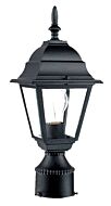 Builder's Choice 1-Light Matte Black Post mount Light