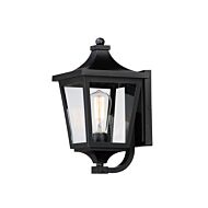Sutton Place VX 1-Light Outdoor Wall Sconce in Black