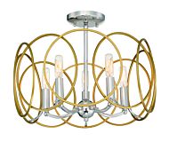 Minka Lavery Chassell 5 Light 18 Inch Pendant Light in Painted Honey Gold