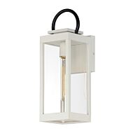 Nassau Vivex 1-Light Outdoor Wall Sconce in White with Black