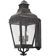 Kalco Winchester 3 Light Outdoor Wall Light in Aged Iron