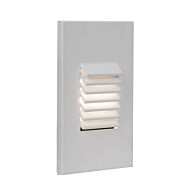 4061 1-Light LED Step and Wall Light in White with Aluminum