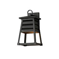 Shutters 1-Light Outdoor Wall Sconce in Black