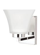 Bayfield 1-Light Bathroom Vanity Light Sconce in Chrome