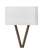 Hinkley Vector Off White Wall Sconce In Walnut
