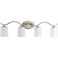 Inspire 4-Light Bathroom Vanity Light in Brushed Nickel