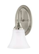 Holman 1-Light Bathroom Vanity Light Sconce in Brushed Nickel