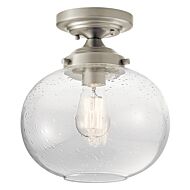 Kichler Avery Clear Seeded Ceiling Light in Brushed Nickel