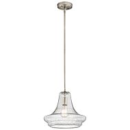Kichler Everly 1 Light 12.5 Inch Pendant in Brushed Nickel