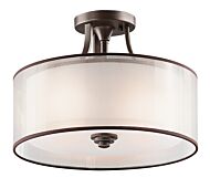 Lacey 3-Light Semi-Flush Mount in Mission Bronze