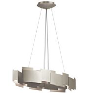 Kichler Moderne 16.25 Inch 2 Light Chandelier Oval Pendant in Satin Nickel