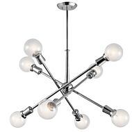 Kichler Armstrong 30 Inch 8 Light Chandelier in Chrome