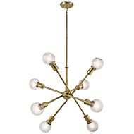 Kichler Armstrong 8 Light Chandelier in Natural Brass