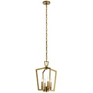 Abbotswell 4-Light Pendant in Natural Brass