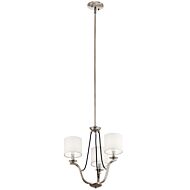 Kichler Thisbe 3 Light Traditional Chandelier in Classic Pewter