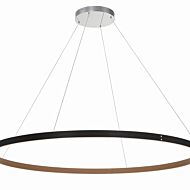 Verdura 1-Light LED Chandelier in Black With Brown