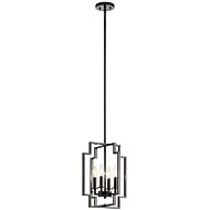 Downtown Deco 4-Light Pendant in Midnight Chrome