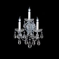Crystorama Maria Theresa 3 Light 14 Inch Wall Sconce in Polished Chrome with Clear Swarovski Strass Crystals