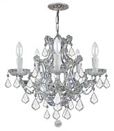 Crystorama Maria Theresa 6 Light 17 Inch Mini Chandelier in Polished Chrome with Clear Spectra Crystals