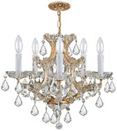 Crystorama Maria Theresa 6 Light 17 Inch Mini Chandelier in Gold with Clear Spectra Crystals