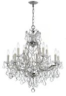 Crystorama Maria Theresa 13 Light 27 Inch Traditional Chandelier in Polished Chrome with Clear Swarovski Strass Crystals