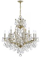 Crystorama Maria Theresa 13 Light 27 Inch Traditional Chandelier in Gold with Clear Swarovski Strass Crystals