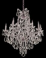 Crystorama Maria Theresa 13 Light 32 Inch Traditional Chandelier in Polished Chrome with Clear Swarovski Strass Crystals