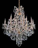 Crystorama Maria Theresa 13 Light 32 Inch Traditional Chandelier in Gold with Clear Spectra Crystals
