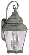 Exeter 3-Light Outdoor Wall Lantern in Vintage Pewter