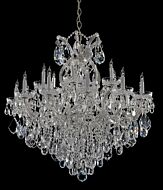 Crystorama Maria Theresa 19 Light 36 Inch Traditional Chandelier in Polished Chrome with Clear Swarovski Strass Crystals