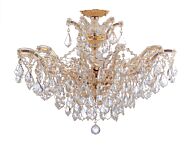 Crystorama Maria Theresa 6 Light 27 Inch Ceiling Light in Gold with Clear Hand Cut Crystals