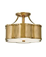 Hinkley Chance 2-Light Semi-Flush Ceiling Light In Heritage Brass