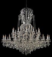 Crystorama Maria Theresa 37 Light 66 Inch Traditional Chandelier in Polished Chrome with Clear Hand Cut Crystals
