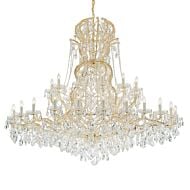 Crystorama Maria Theresa 37 Light 66 Inch Chandelier in Gold with Swarovski Strass Crystal Crystals