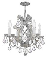 Crystorama Maria Theresa 4 Light 15 Inch Mini Chandelier in Polished Chrome with Clear Spectra Crystals