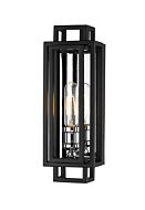 Z-Lite Titania 1-Light Wall Sconce In Black With Chrome