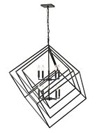 Z-Lite Euclid 10-Light Chandelier In Matte Black