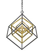 Z-Lite Euclid 3-Light Chandelier In Olde Brass With Bronze